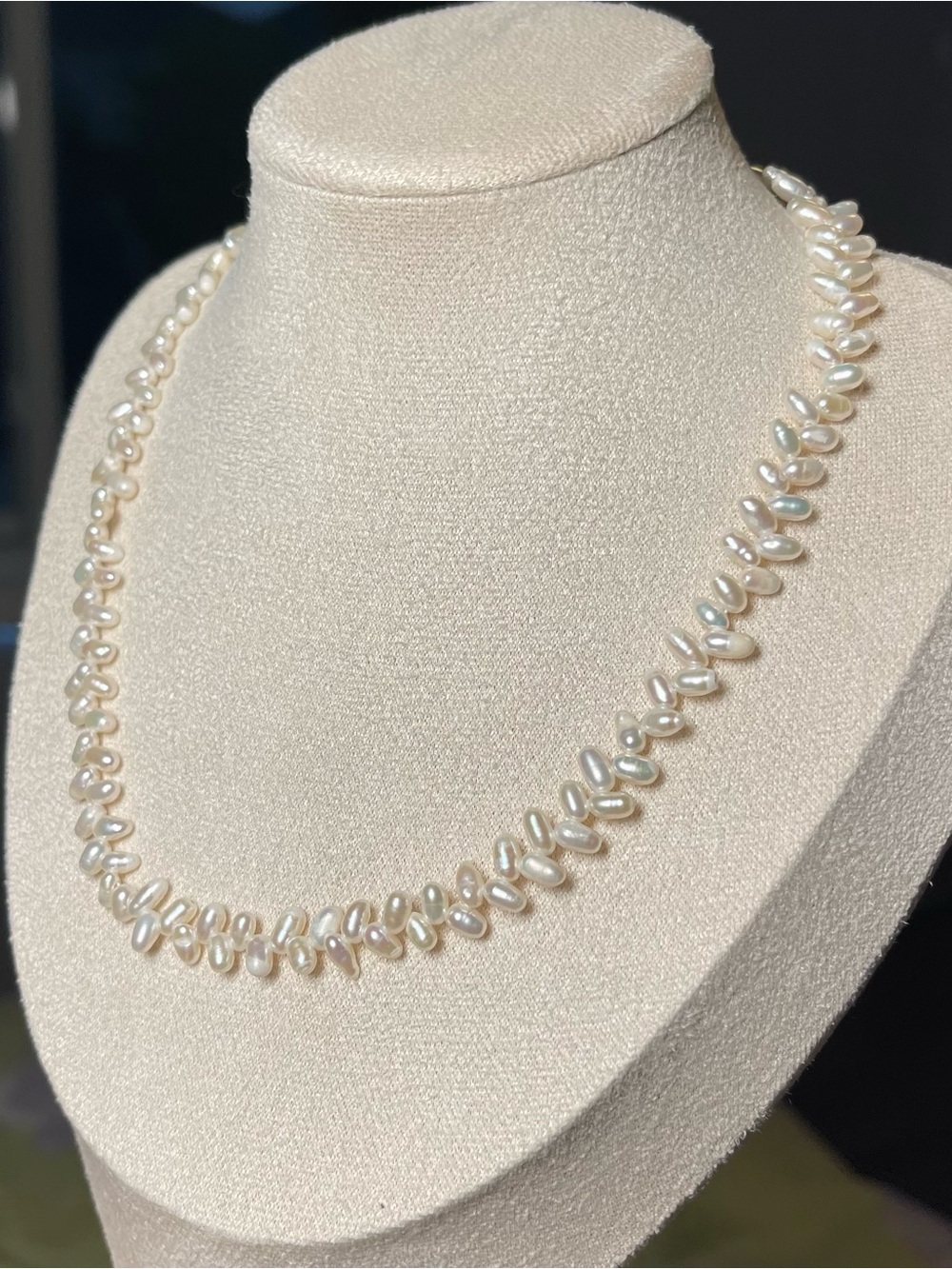 Freshwater Pearl Teardrop Necklace in White - Women Jewelry